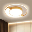 Nordic Led Gold Acrylic Flushmount Ceiling Lights – Semicircle And Round Design