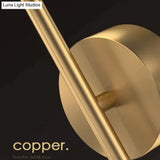 Nordic Light Luxury Bedside Lamp Bedroom Full Copper Wall Lamp Three color light / W12*L30*H18cm-6W Copper Wall Lamps