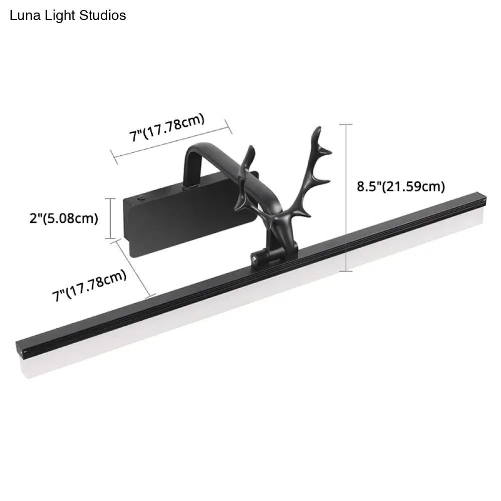 Nordic Light Rectangular Vanity Wall - Extravagant Style Metal Frame