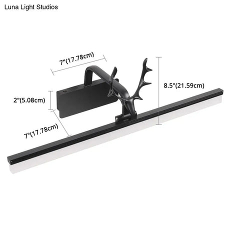Nordic Light Rectangular Vanity Wall - Extravagant Style Metal Frame