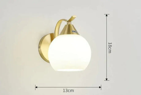 Nordic Living Room Background Wall Bedroom Copper Wall Lamp Single head Copper Wall Lamps