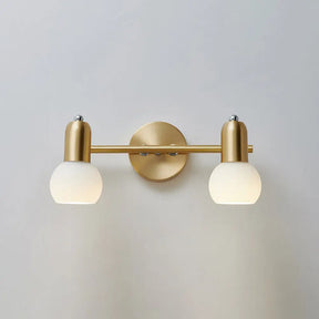 Nordic Luxury Metal Vanity Mirror Lights - Down Lighting Bath With Glass Shade 2 / Brass