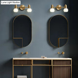 Nordic Luxury Metal Vanity Mirror Lights - Down Lighting Bath With Glass Shade