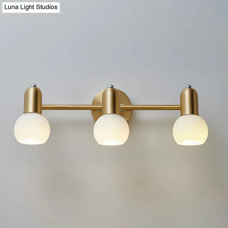 Nordic Luxury Metal Vanity Mirror Lights - Down Lighting Bath With Glass Shade