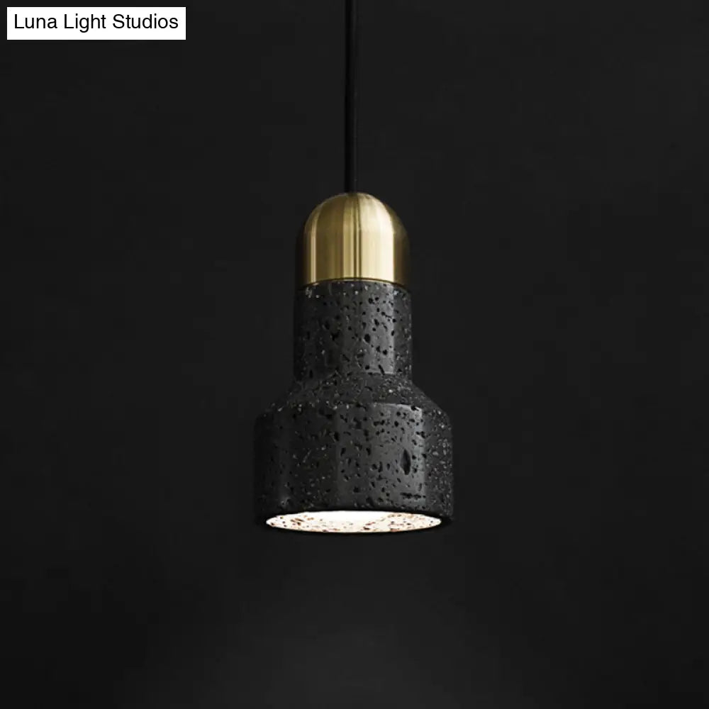 Nordic Marble Pendant Light Fixture with Flashlight Inspired Design