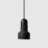 Nordic Marble Pendant Light Fixture with Flashlight Inspired Design Black / B