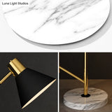 Nordic Metal 1-Head Floor Lamp With Cone Shade - Living Room Task Lighting