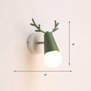 Nordic Metal Adjustable Wall Mount Vanity Light For Bedrooms With Deer Design 1 / Green