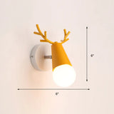 Nordic Metal Adjustable Wall Mount Vanity Light For Bedrooms With Deer Design 1 / Yellow