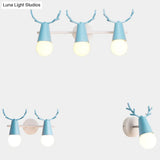 Nordic Metal Adjustable Wall Mount Vanity Light For Bedrooms With Deer Design