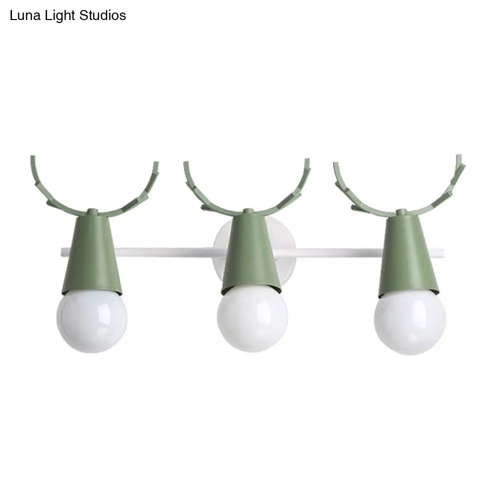 Nordic Metal Adjustable Wall Mount Vanity Light For Bedrooms With Deer Design