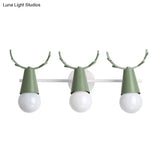 Nordic Metal Adjustable Wall Mount Vanity Light For Bedrooms With Deer Design