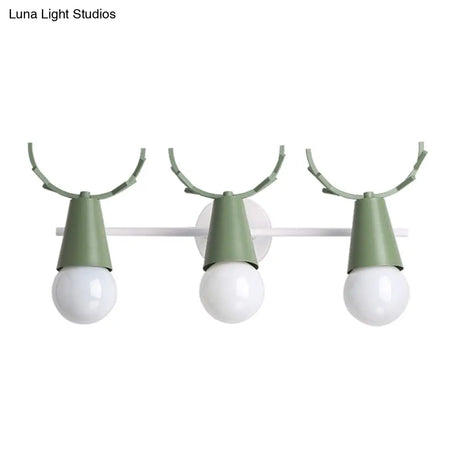 Nordic Metal Adjustable Wall Mount Vanity Light For Bedrooms With Deer Design