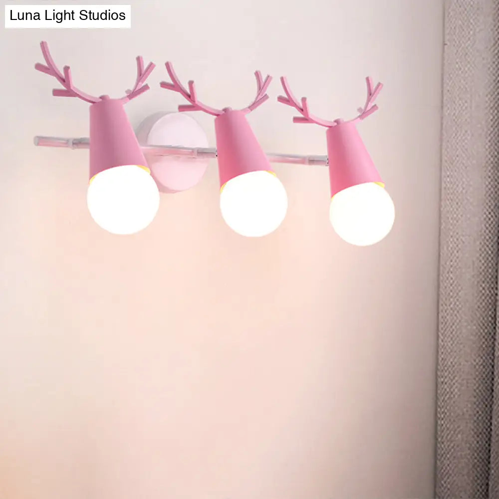 Nordic Metal Adjustable Wall Mount Vanity Light For Bedrooms With Deer Design