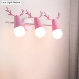 Nordic Metal Adjustable Wall Mount Vanity Light For Bedrooms With Deer Design
