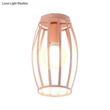 Nordic Metal Ceiling Mount Lamp | Oval Flush Light 1 Corridor Lighting -