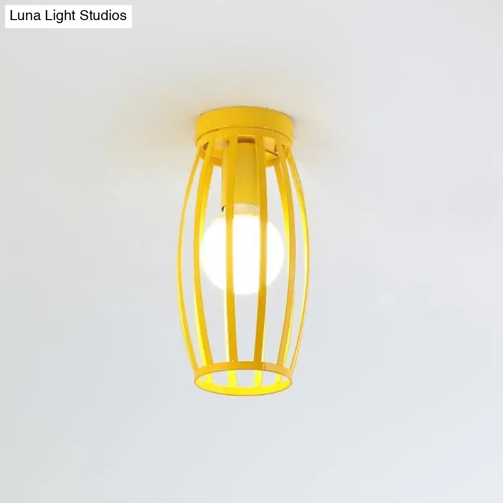 Nordic Metal Ceiling Mount Lamp | Oval Flush Light 1 Corridor Lighting -