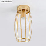 Nordic Metal Ceiling Mount Lamp | Oval Flush Light 1 Corridor Lighting -
