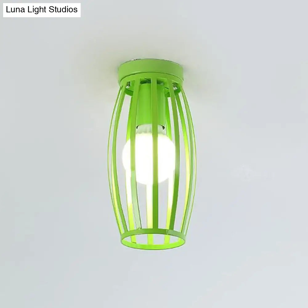 Nordic Metal Ceiling Mount Lamp | Oval Flush Light 1 Corridor Lighting -