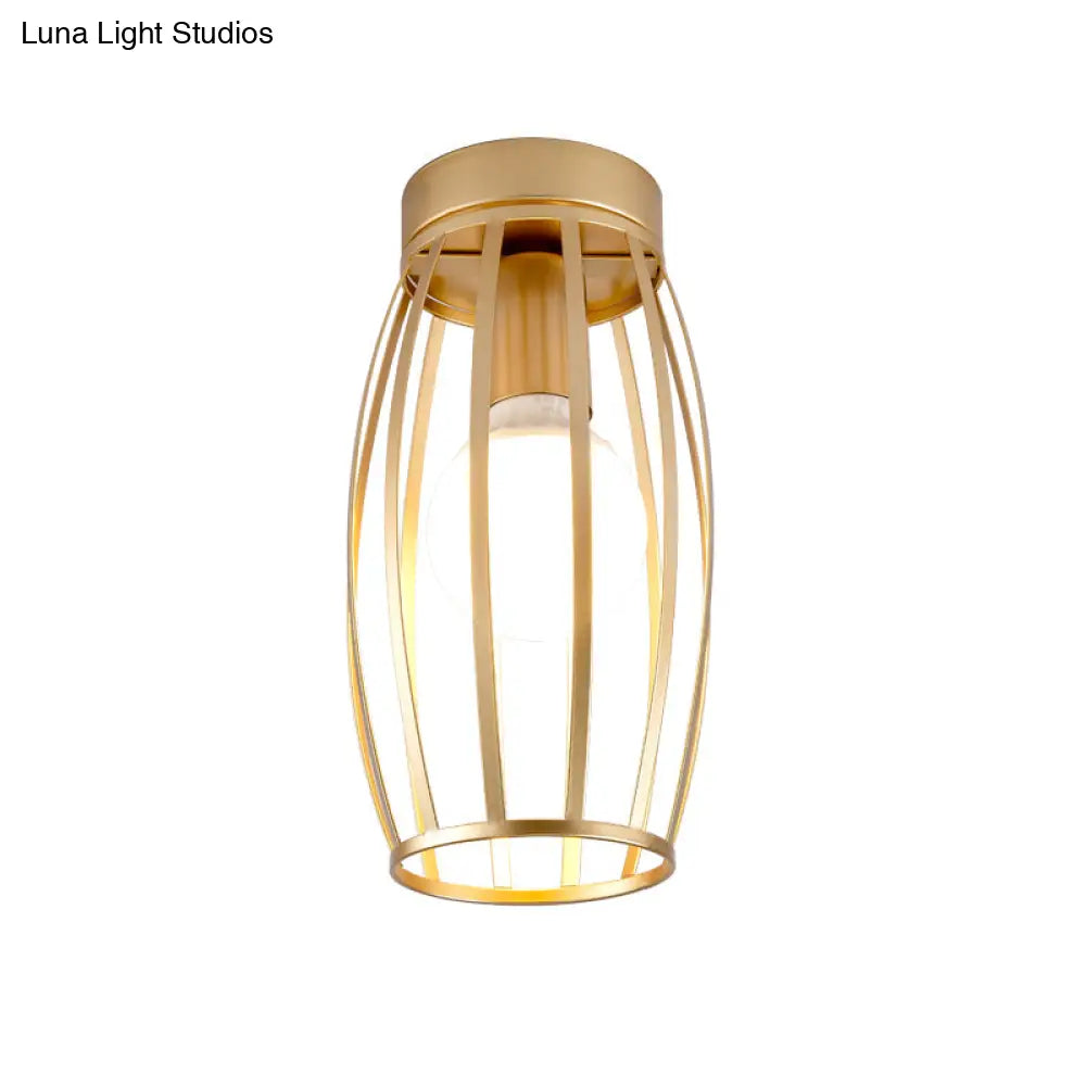 Nordic Metal Ceiling Mount Lamp | Oval Flush Light 1 Corridor Lighting -