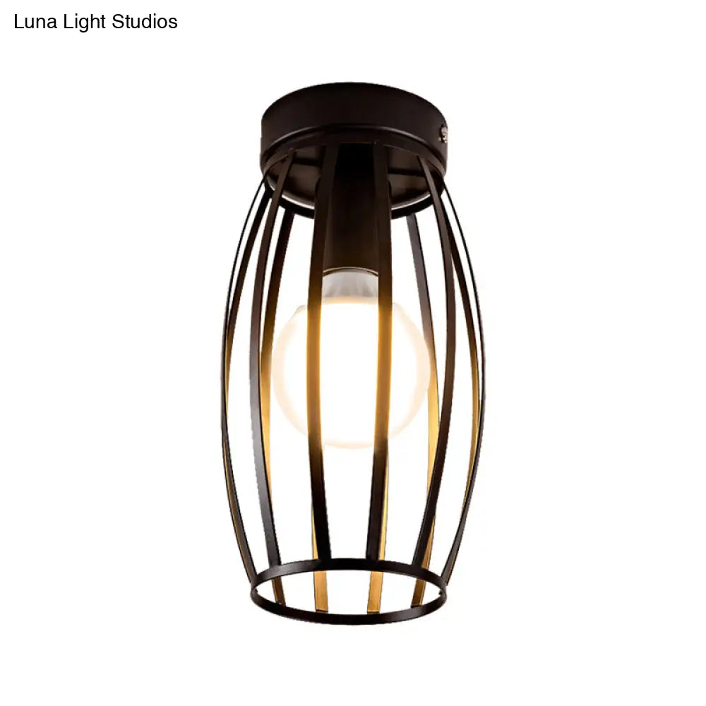 Nordic Metal Ceiling Mount Lamp | Oval Flush Light 1 Corridor Lighting -