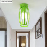 Nordic Metal Ceiling Mount Lamp | Oval Flush Light 1 Corridor Lighting -