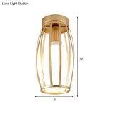 Nordic Metal Ceiling Mount Lamp | Oval Flush Light 1 Corridor Lighting -