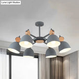 Nordic Metal Chandelier With 6 Rotatable Heads For Nursing Room