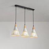 Nordic Metal Hanging Pendant Light With 3 Round/Linear Heads Black/Grey/White Multi Ceiling &