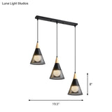 Nordic Metal Hanging Pendant Light With 3 Round/Linear Heads Black/Grey/White Multi Ceiling &