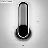 Nordic Metal Led Rotatable Oblong Wall Mount Lamp For Bedroom Lighting