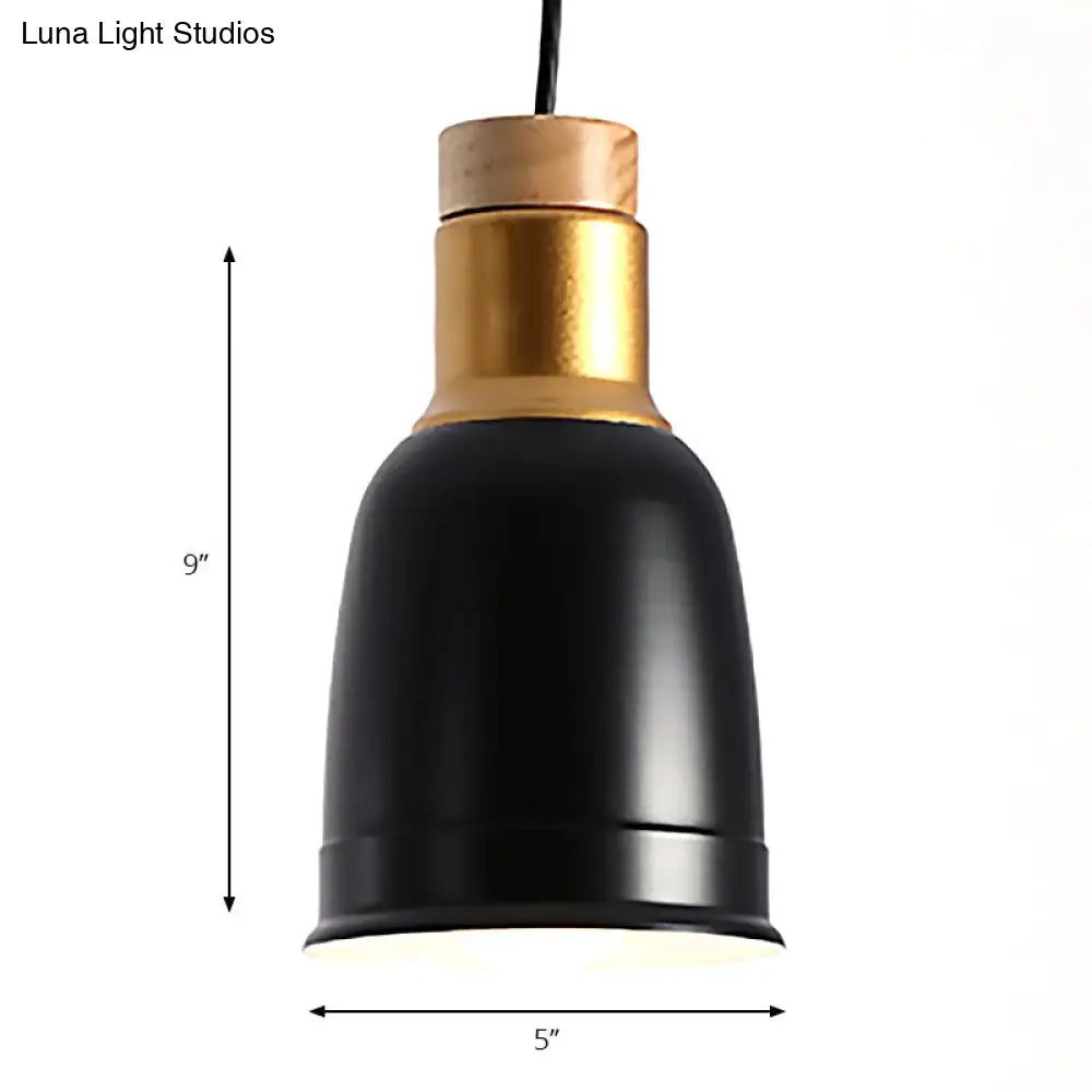 Nordic Metal Pendant Ceiling Light - Black/Grey/White With 1