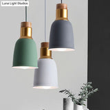 Nordic Metal Pendant Ceiling Light - Black/Grey/White With 1
