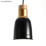 Nordic Metal Pendant Ceiling Light - Black/Grey/White With 1