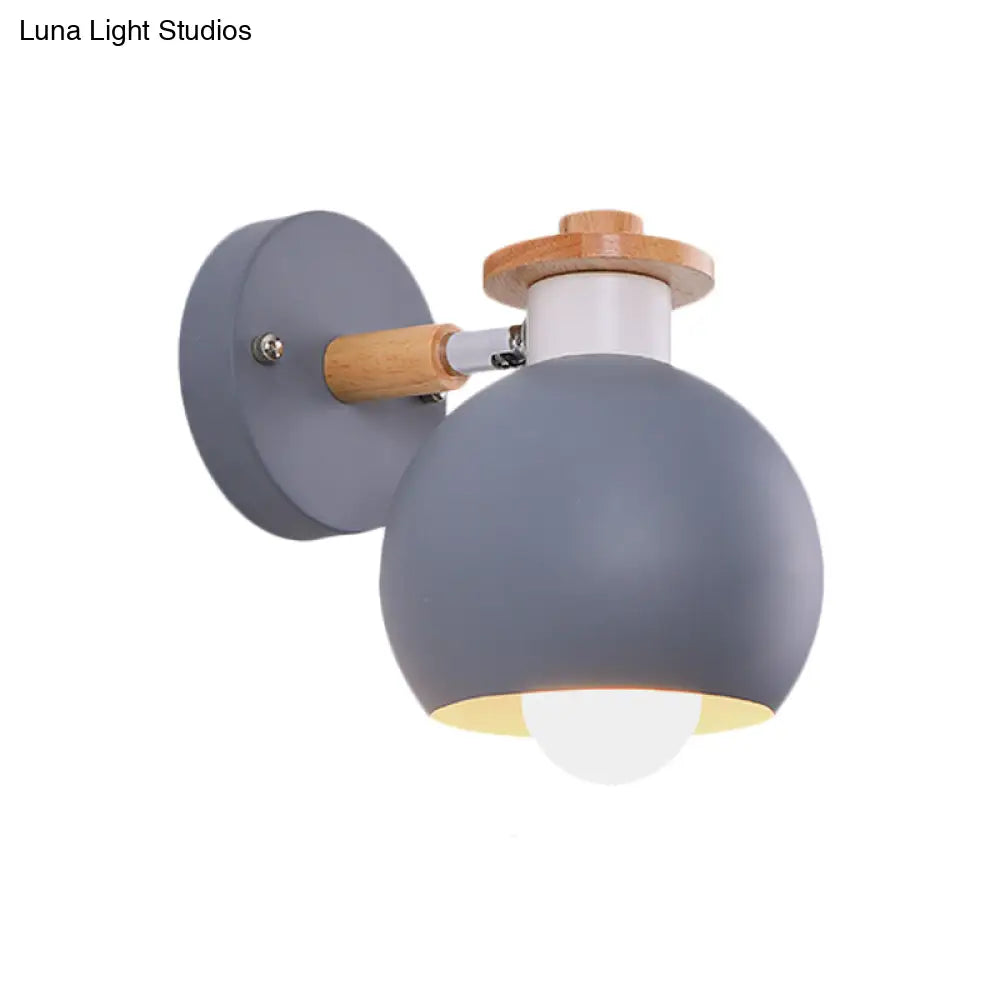 Nordic Metal Spherical Wall Lamp For Childs Bedroom Or Kindergarten
