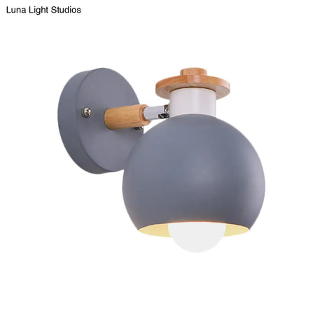 Nordic Metal Spherical Wall Lamp For Childs Bedroom Or Kindergarten
