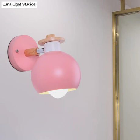 Nordic Metal Spherical Wall Lamp For Childs Bedroom Or Kindergarten