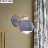 Nordic Metal Spherical Wall Lamp For Childs Bedroom Or Kindergarten