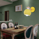 Nordic Metal Spherical Wall Lamp For Childs Bedroom Or Kindergarten Yellow