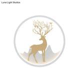 Nordic Metallic Black/White-Gold Led Circle Wall Sconce Light: Warm/White Glow For Bedroom