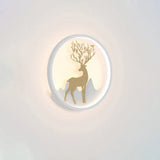 Nordic Metallic Black/White-Gold Led Circle Wall Sconce Light: Warm/White Glow For Bedroom White / B
