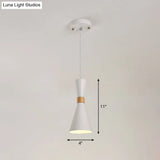 Nordic Metallic Hourglass Pendant Light - Stylish 1-Light Bedside Hanging Ceiling Fixture