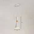 Nordic Metallic Hourglass Pendant Light - Stylish 1-Light Bedside Hanging Ceiling Fixture White