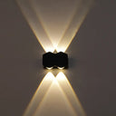Nordic Metallic Mini Wall Light - Ellipse/Curve/Honeycomb Design 4/6-Bulb Led Washer Sconce In Black