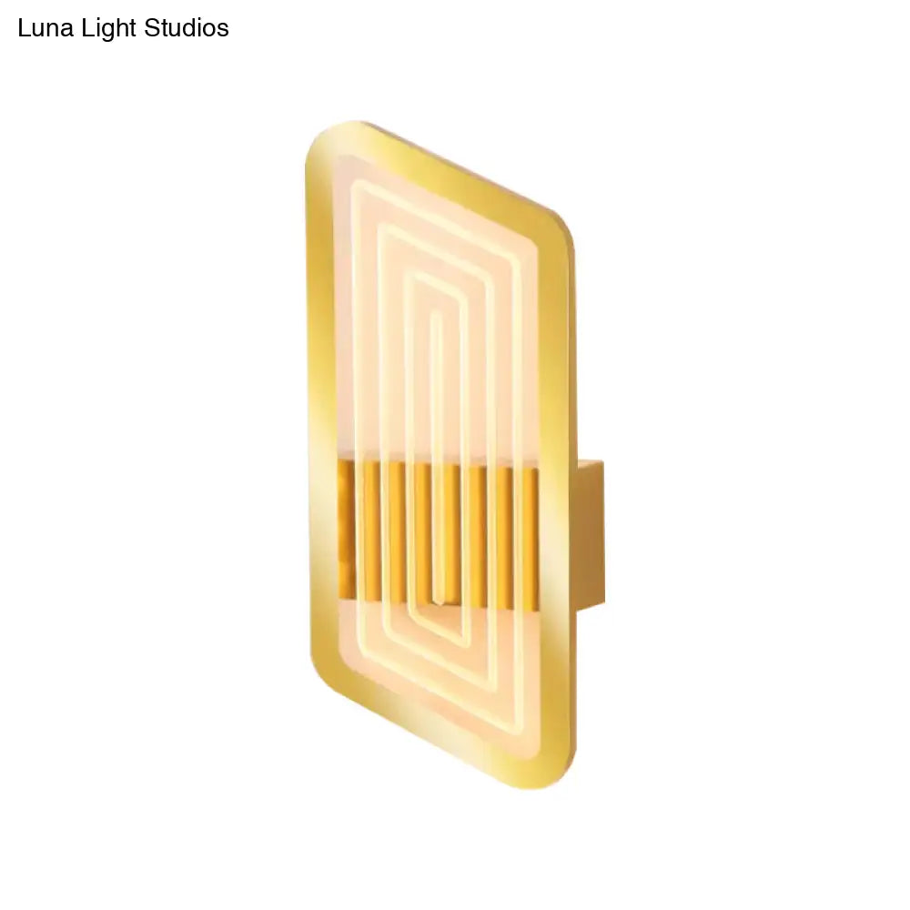 Nordic Metallic Wall Sconce In Black/Gold With Warm/White Light 12.5/19.5 Wide
