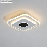 Nordic Mini Thin Flushmount Acrylic Led Ceiling Light - Warm/White Black-White
