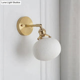Nordic Minimalist Bedroom Bedside Bathroom Copper Wall Lamp Copper Wall Lamps