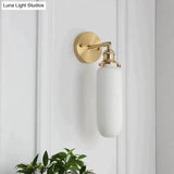 Nordic Minimalist Bedroom Bedside Bathroom Copper Wall Lamp Copper Wall Lamps