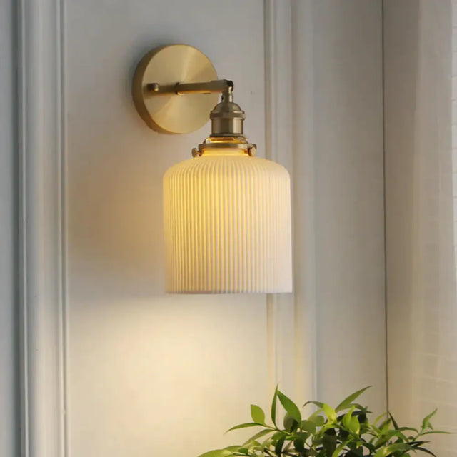 Nordic Minimalist Bedroom Bedside Bathroom Copper Wall Lamp Copper Wall Lamps