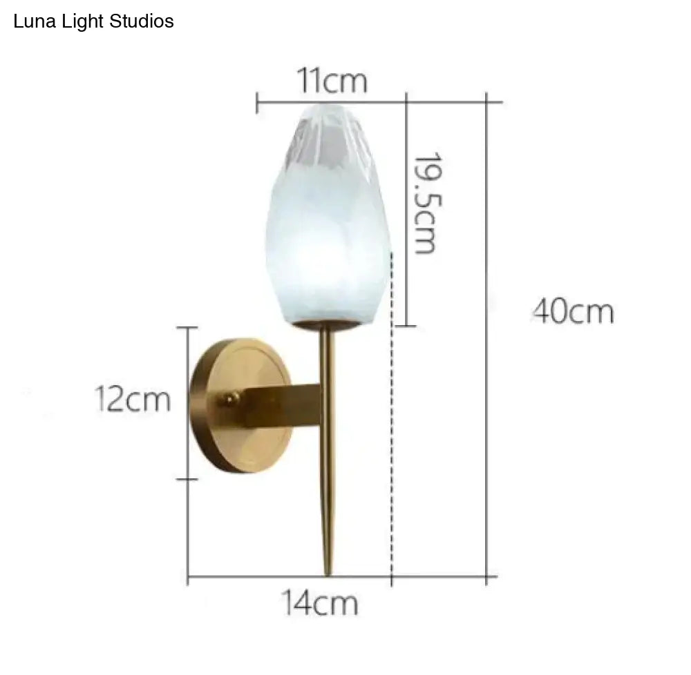 Nordic Minimalist Bedroom Bedside Interior Corridor Villa Staircase Copper Wall Lamp Lamps
